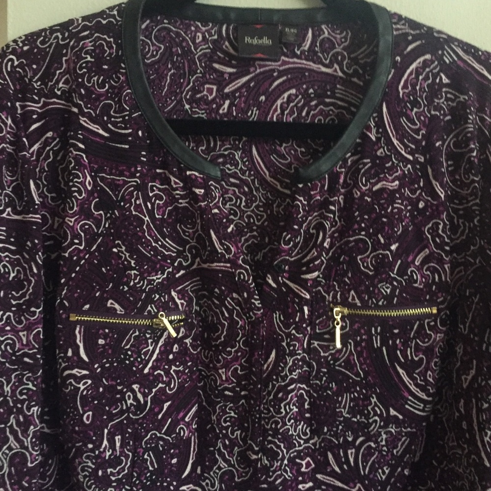 RAFAELLA  Glam Top - Flowy Purple Tunic Style